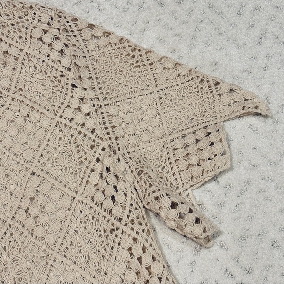 Maurices Crochet Open Front Cardigan Cover Up NEW Women Medium Creamy Beige Gift - Picture 11 of 15